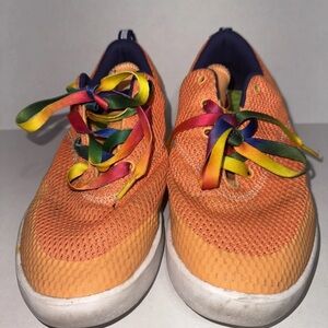 Reebok Women’s Size 9.5 Sole Identity Seasonal Walking Shoes Orange Lace Up